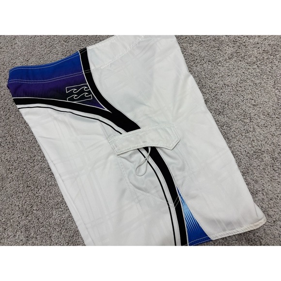Vintage Billabong Board Shorts White Mark Occhilupo Surfing Y2K Mens 36 x 11" - Picture 9 of 16